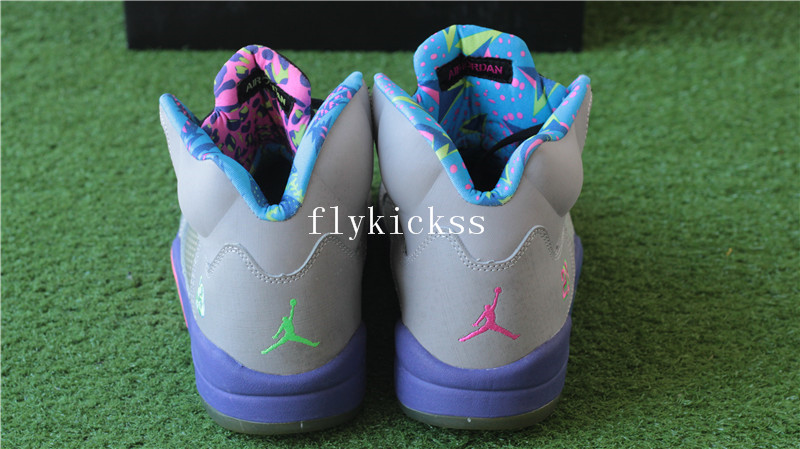 Authentic Air Jordan 5 Retro Bel Air Grey Black Purple